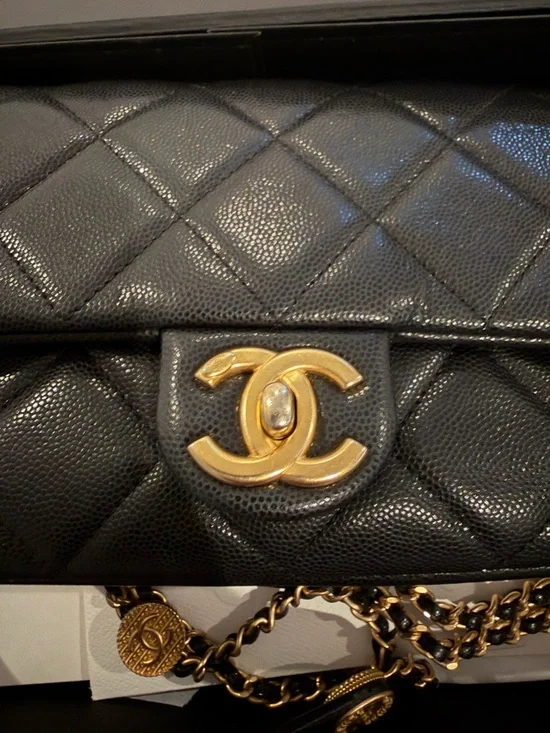 CHANEL Black Quilted Mini Flap Crossbody with Gold Hardware - Picture 2 of 7